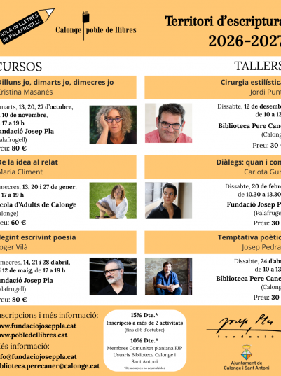 Cartell Territori Escriptura 26 27 Cartell Territori Escriptura 26 27