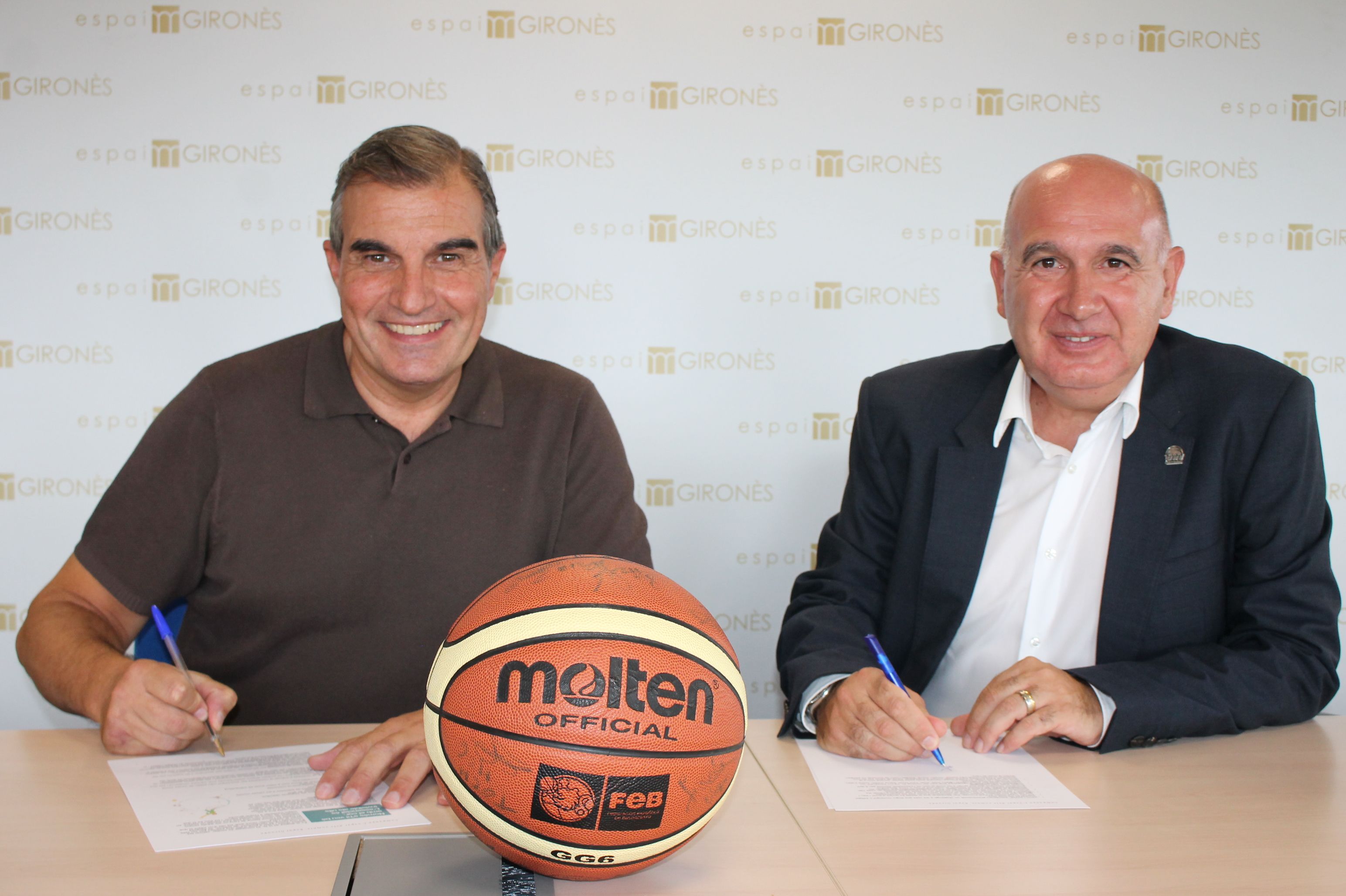 Pau Jordà, gerent de l'Espai Gironès i Cayetano Pérez, President de l'Uni Girona