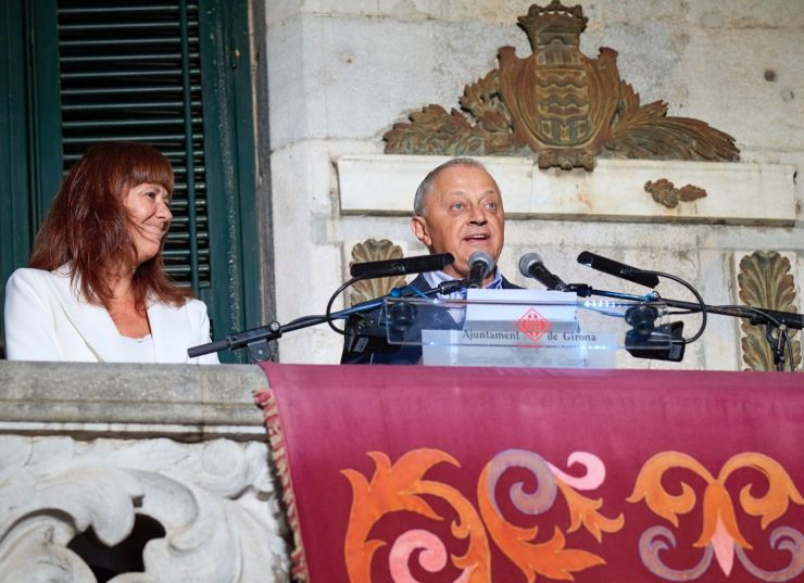 Josep Lagares durant el pregó de Fires