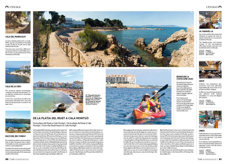 PLATGES I CALES TOP EXPERIENCE PLATGES I CALES TOP EXPERIENCE