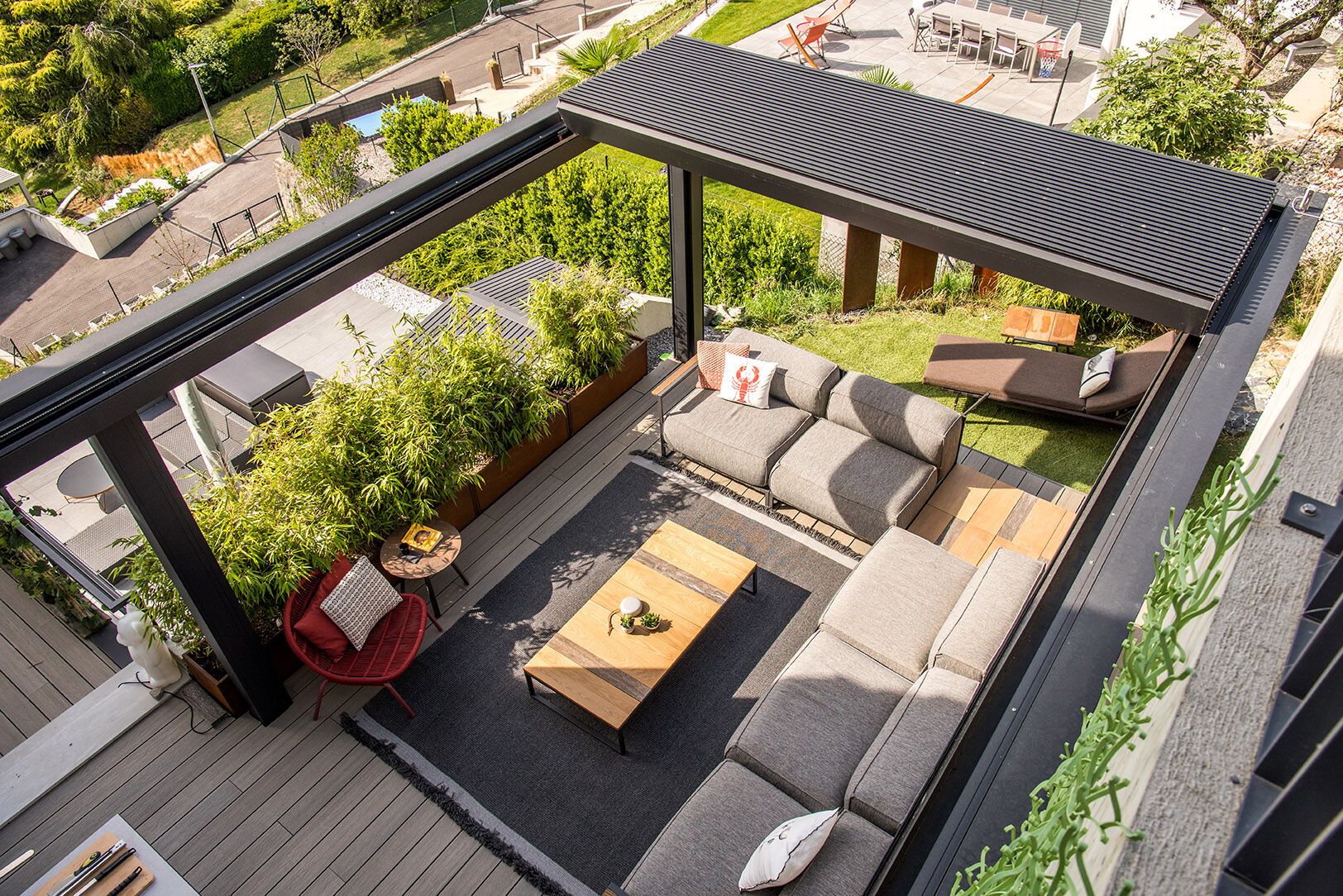 Mallol   pergola bioclimatica plegable Girona (3)