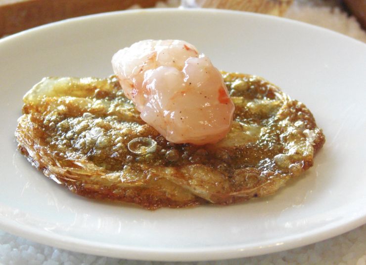 TARTAR CRUIXENT DE GAMBES AMB GAMBA-ROM RESTAURANT TARTAR CRUIXENT DE GAMBES AMB GAMBA-ROM RESTAURANT