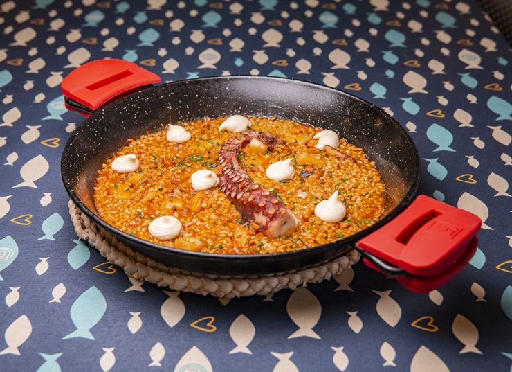 Restaurant Falconera paella de pop Restaurant Falconera paella de pop