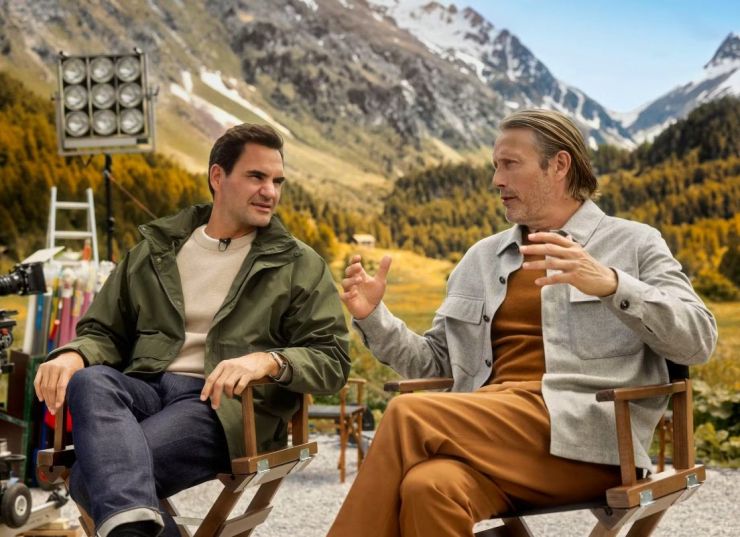 Mads Mikkelsen i Roger Federer campanya Suïssa Turisme Mads Mikkelsen i Roger Federer campanya Suïssa Turisme