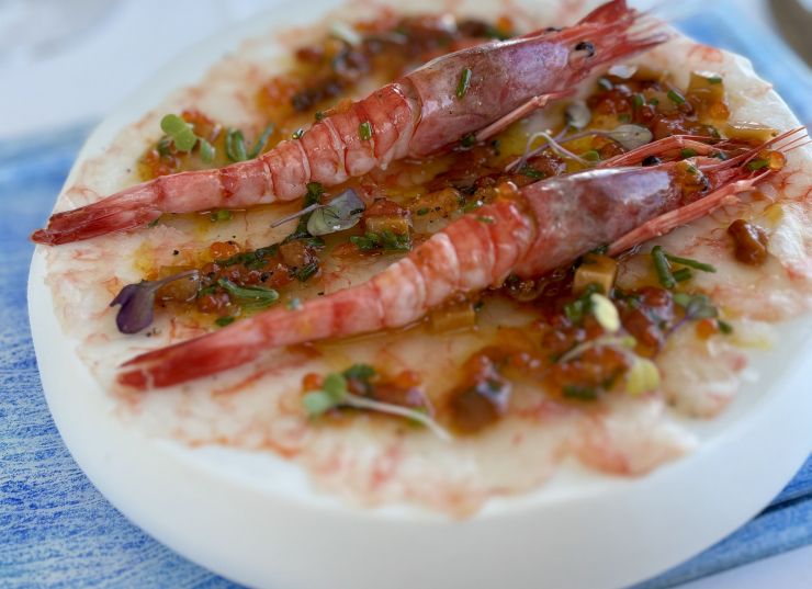 Tartar de gamba amb gambes El Roser 2 l'Escala Tartar de gamba amb gambes El Roser 2 l'Escala
