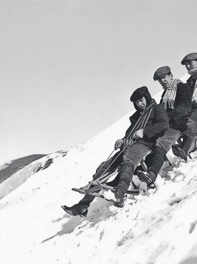 baixant en trineu per sant antoni