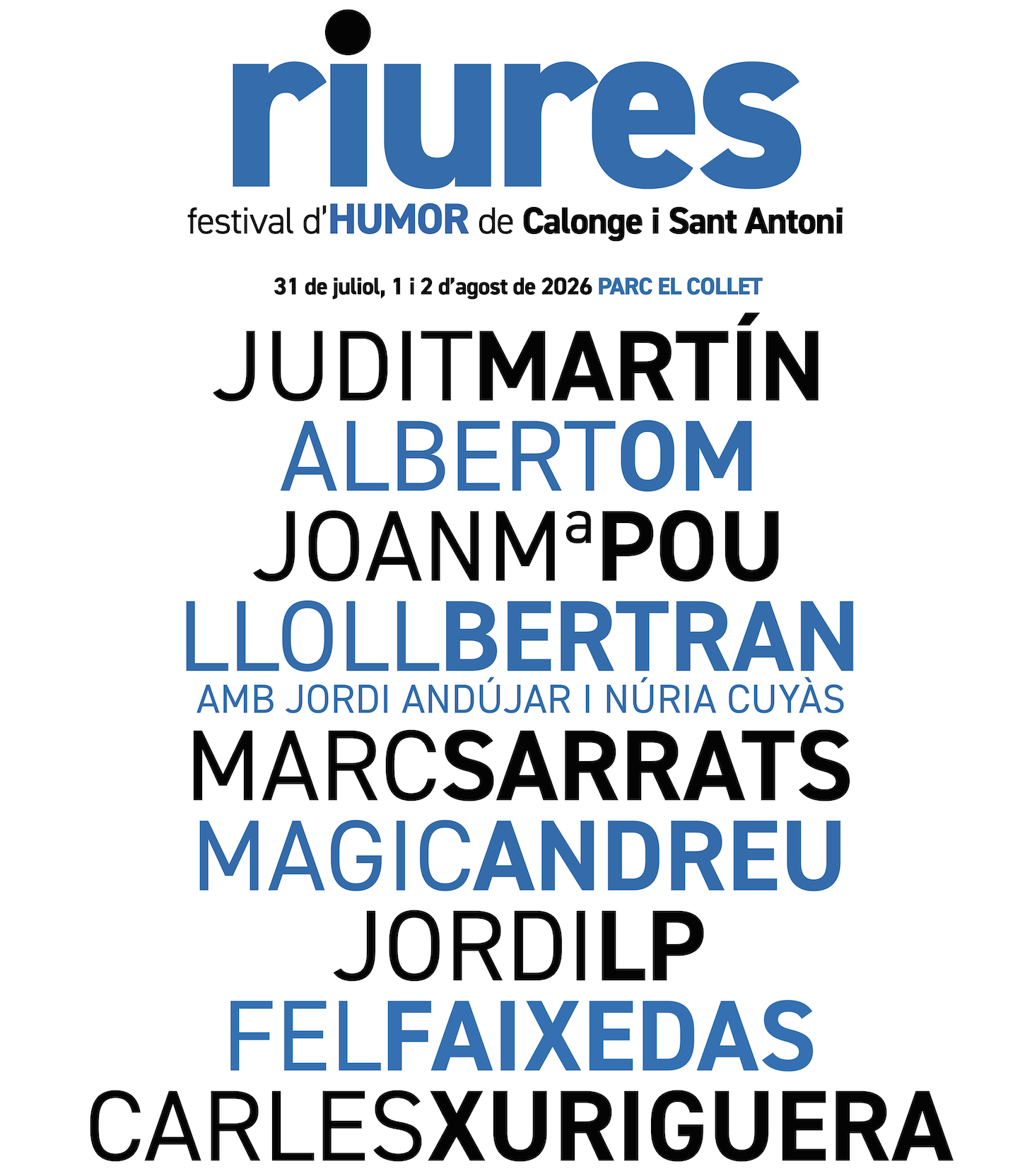 Cartell de "riures" festival d'humor